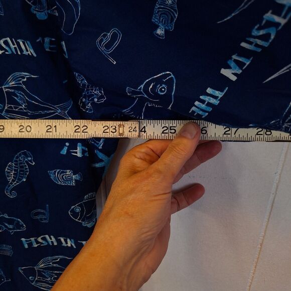 Huntington Beach Club Shirt  Men's 4XL Blue Fish‎ Ocean Print - Picture 4 of 9